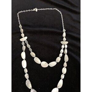Talbot Silver tone 20" Double Strand Necklace!